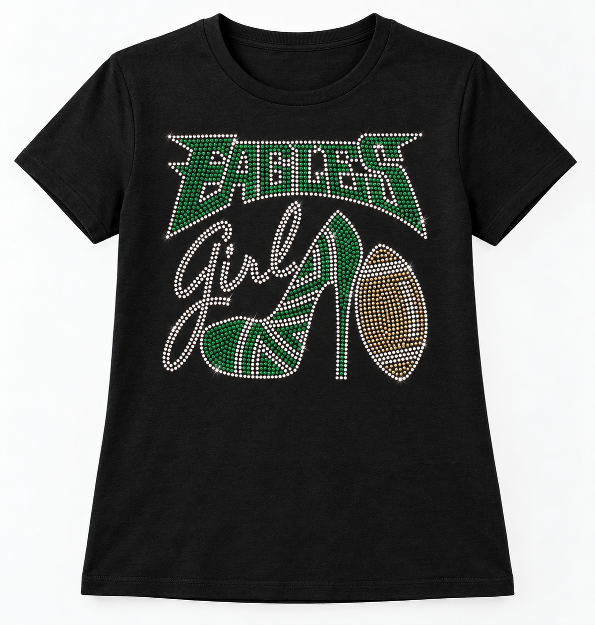 Eagles Girl with Heel Rhinestone T-shirt