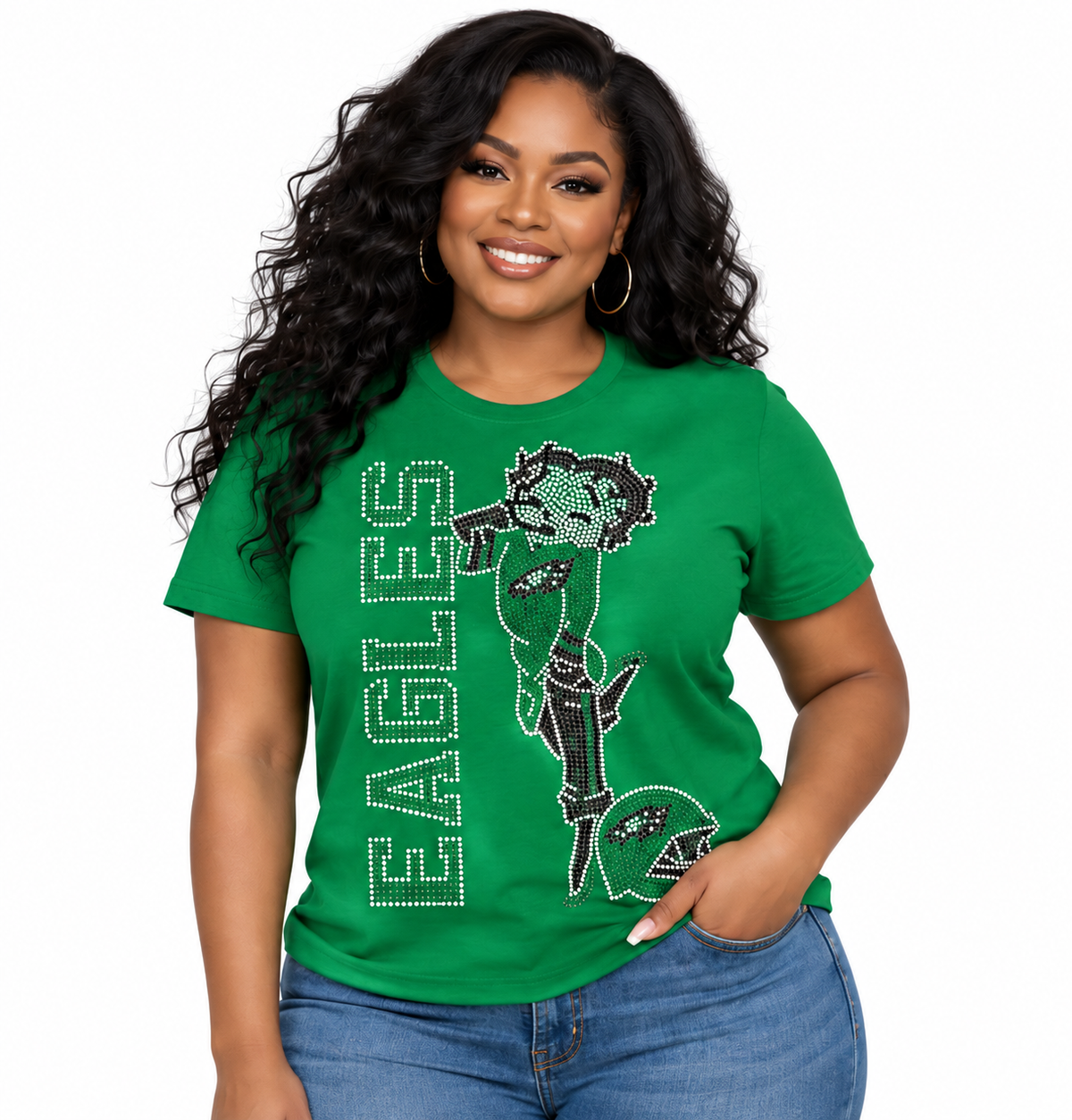 Betty Boop Eagle Rhinestone Tshirt