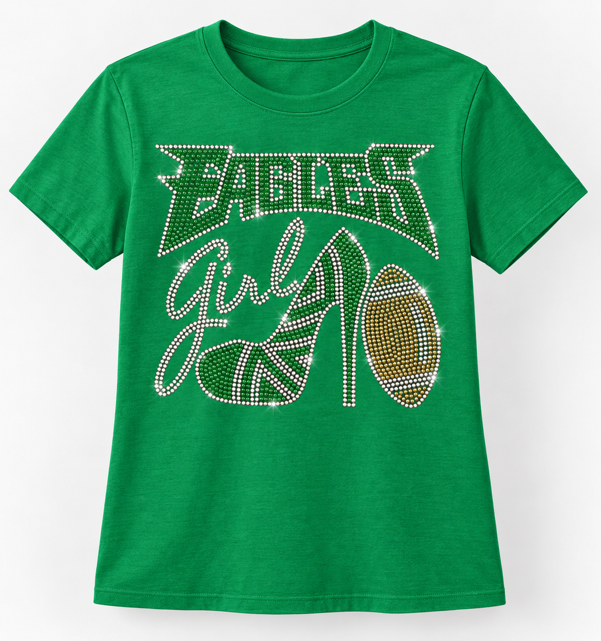 Eagles Girl with Heel Rhinestone T-shirt