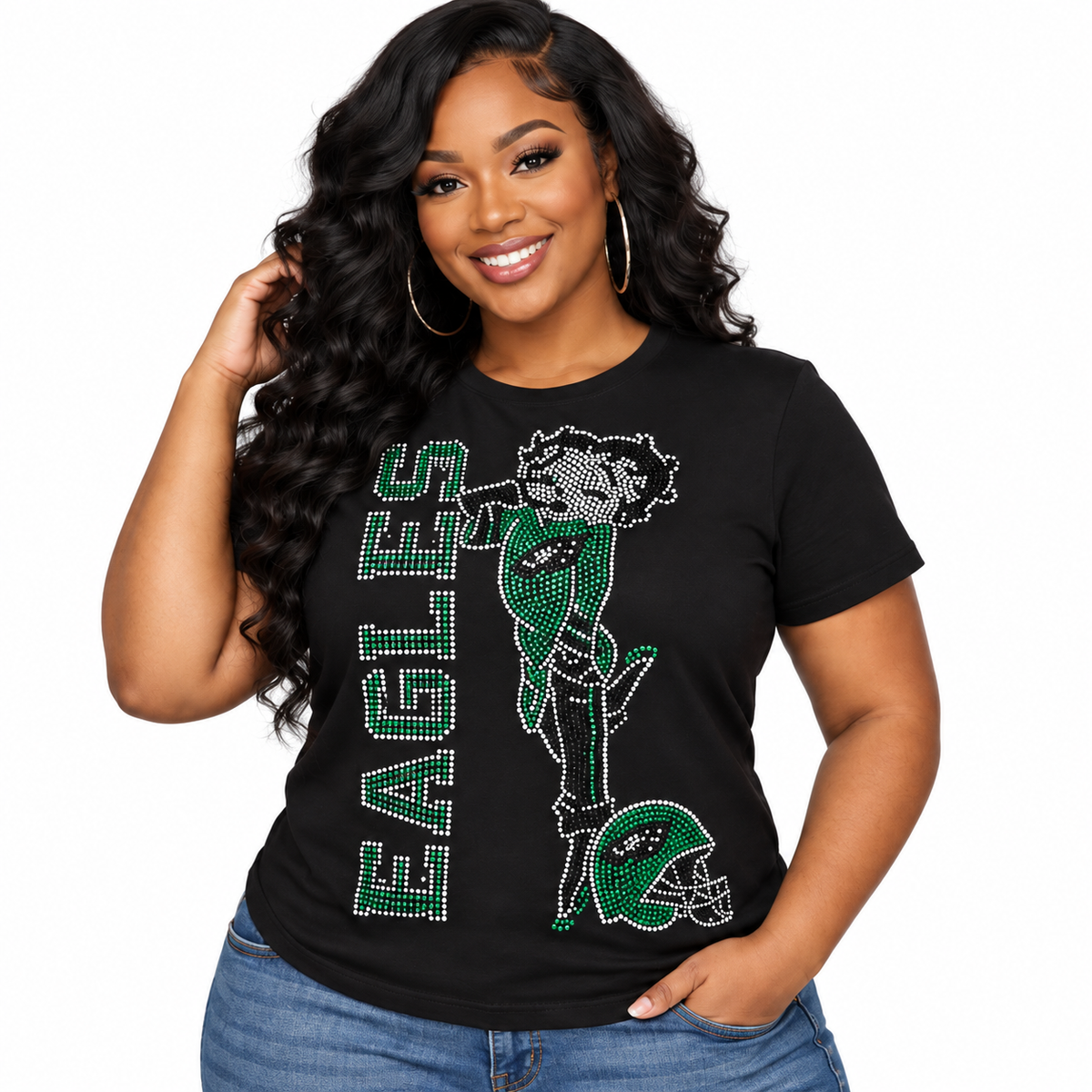 Betty Boop Eagle Rhinestone Tshirt