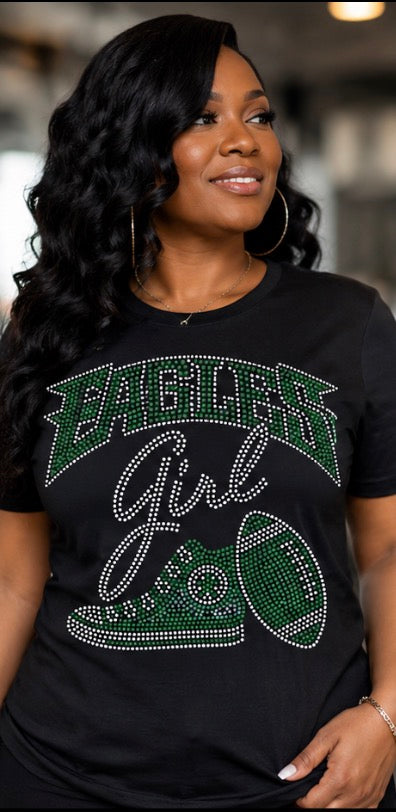 Eagles and Wine Kinda Girl Rhinestone Tee